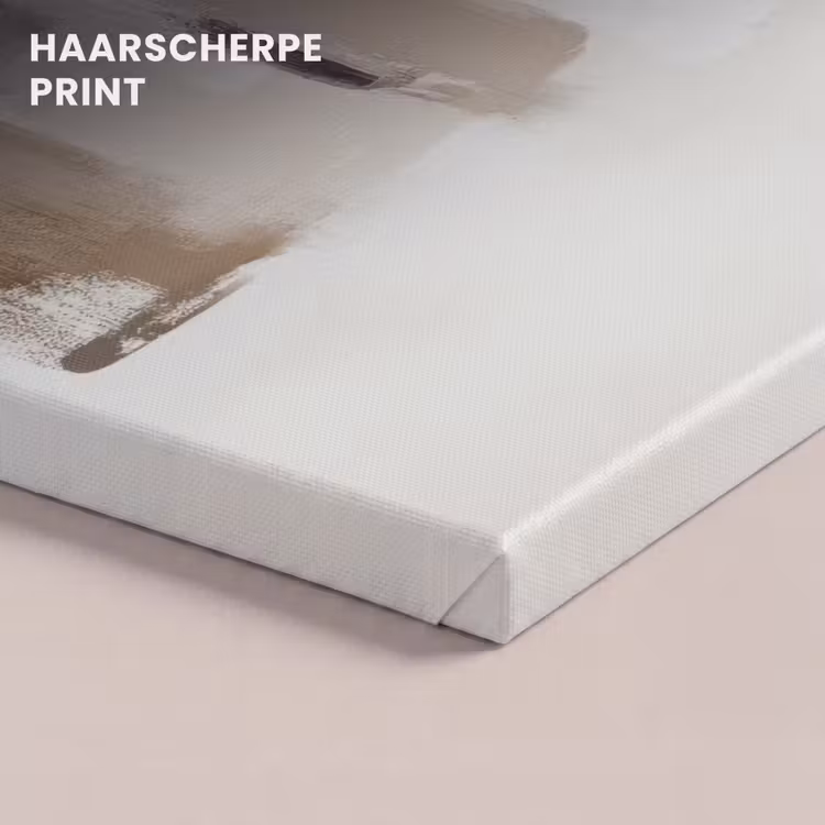 Canvas schilderij - Penseelstreken - Balans - Beige - Bruin — 5