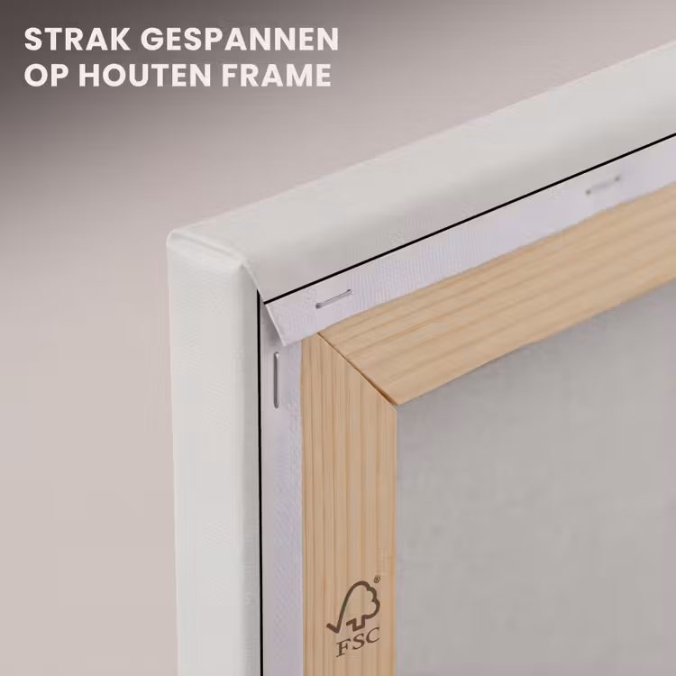Canvas schilderij - Penseelstreken - Balans - Beige - Bruin — 7