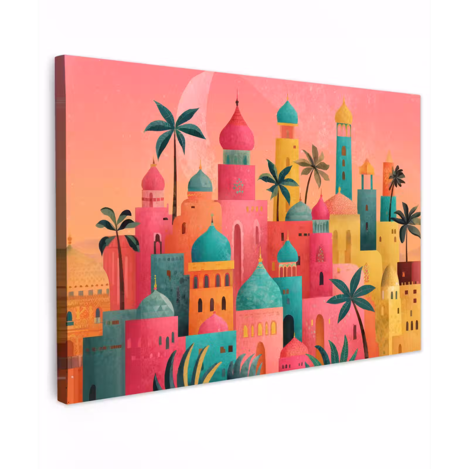 Canvas schilderij - Kleurrijk - Palmbomen - Islamitisch — 1