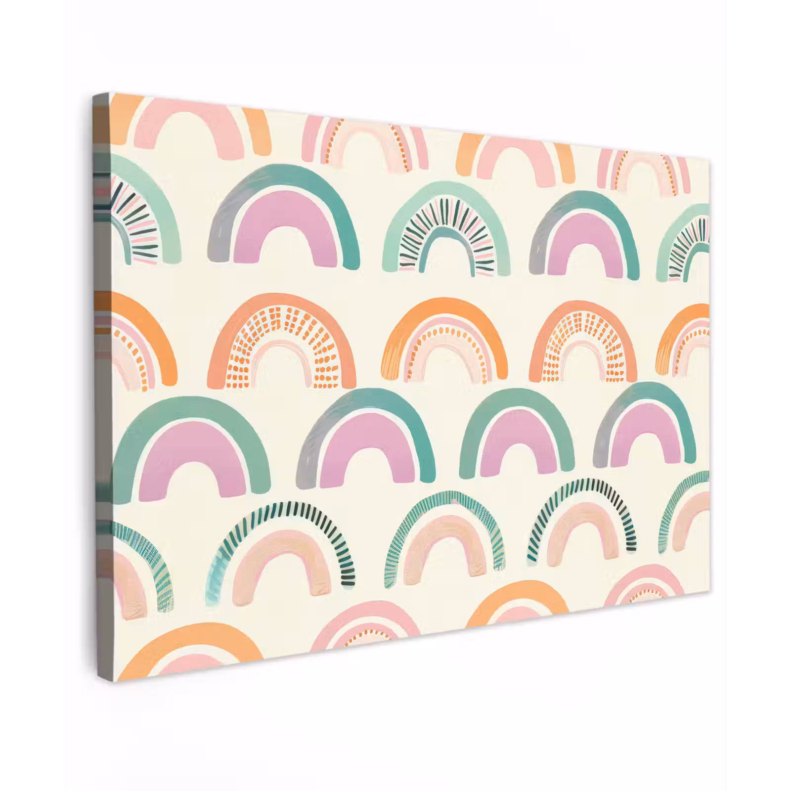 Canvas schilderij - Regenboog - Pastel - Patroon — 1
