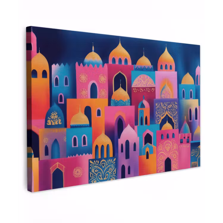 Canvas schilderij - Kleurrijk - Avond - Islamitisch — 1