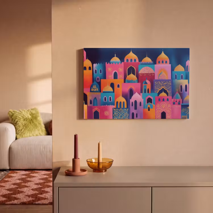 Canvas schilderij - Kleurrijk - Avond - Islamitisch — 2