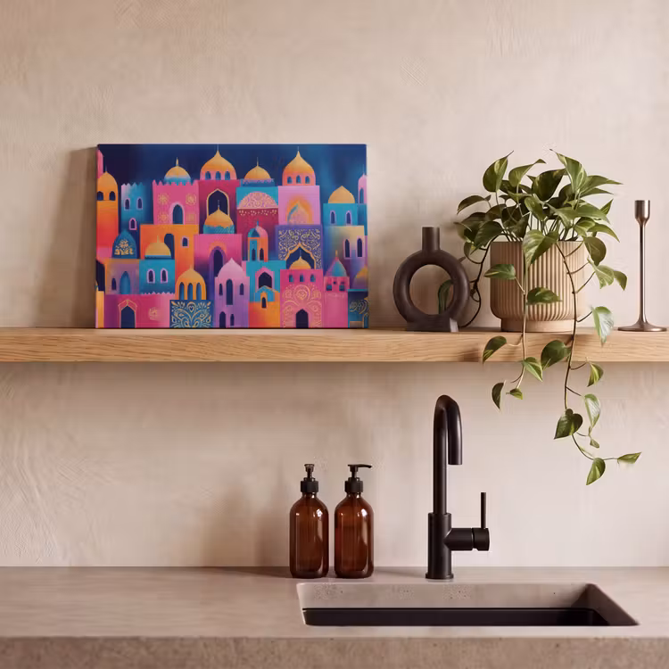 Canvas schilderij - Kleurrijk - Avond - Islamitisch — 4