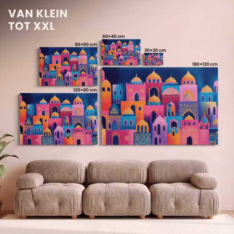 Canvas schilderij - Kleurrijk - Avond - Islamitisch — 8