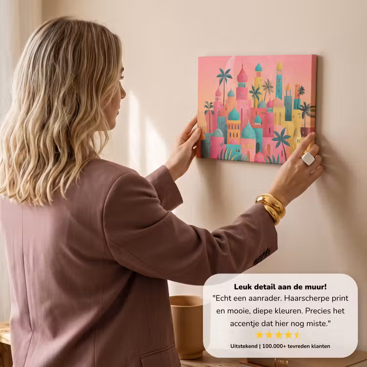 Canvas schilderij - Kleurrijk - Palmbomen - Islamitisch — 3
