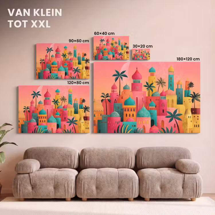 Canvas schilderij - Kleurrijk - Palmbomen - Islamitisch — 8