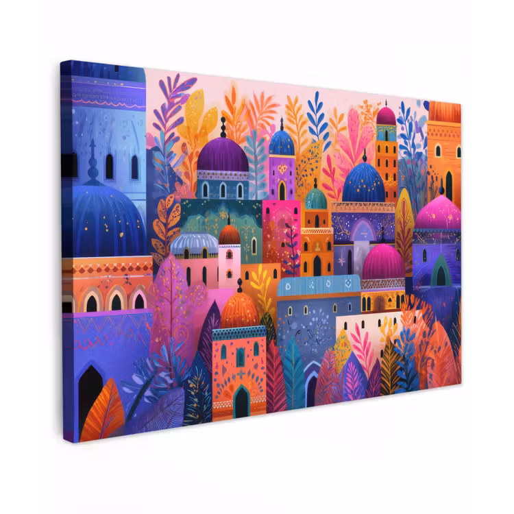 Canvas schilderij - Kleurrijk paradijs - Levendig - Islamitisch — 1