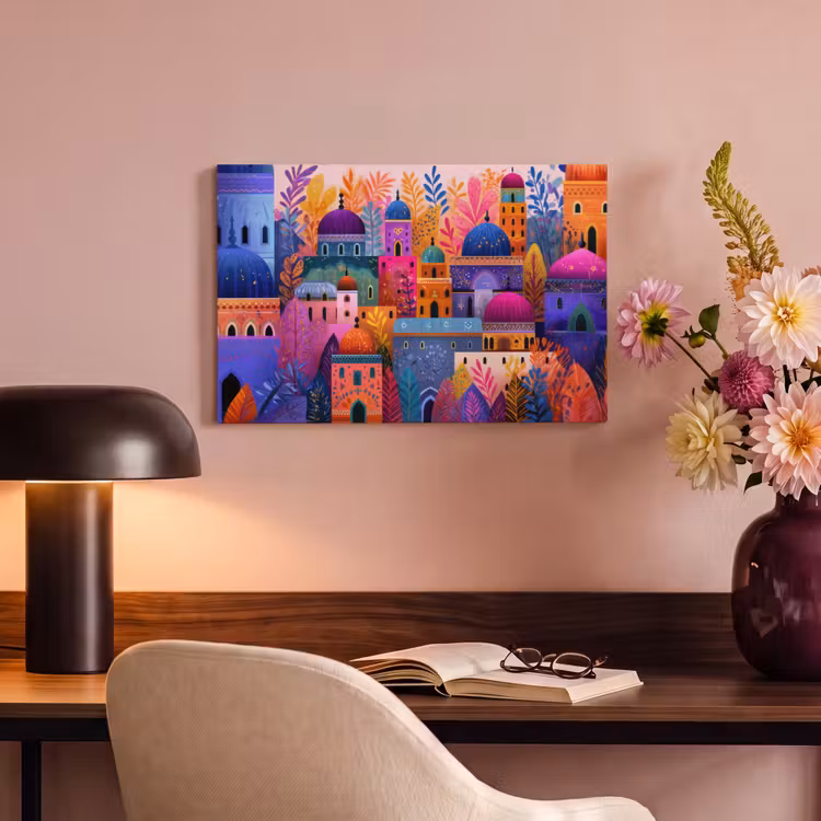 Canvas schilderij - Kleurrijk paradijs - Levendig - Islamitisch — 6