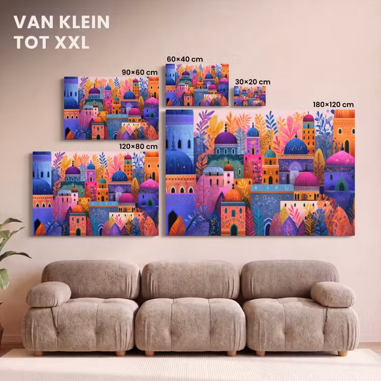 Canvas schilderij - Kleurrijk paradijs - Levendig - Islamitisch — 8