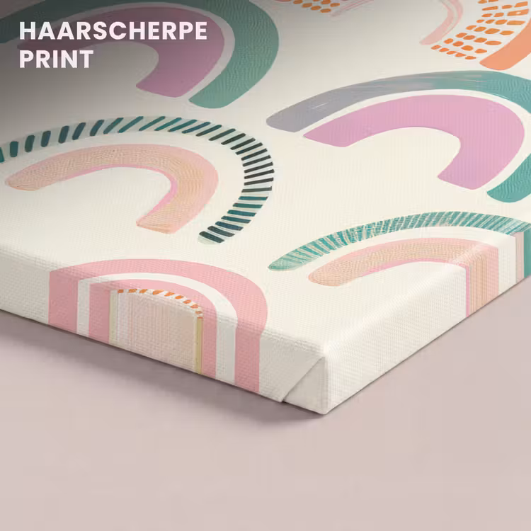 Canvas schilderij - Regenboog - Pastel - Patroon — 5