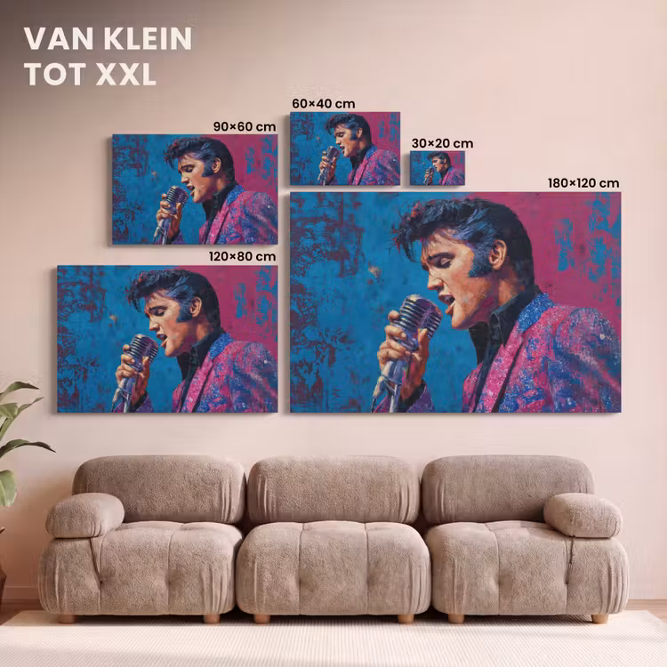 Canvas schilderij - Zingende man - Glitterjas - Microfoon — 8