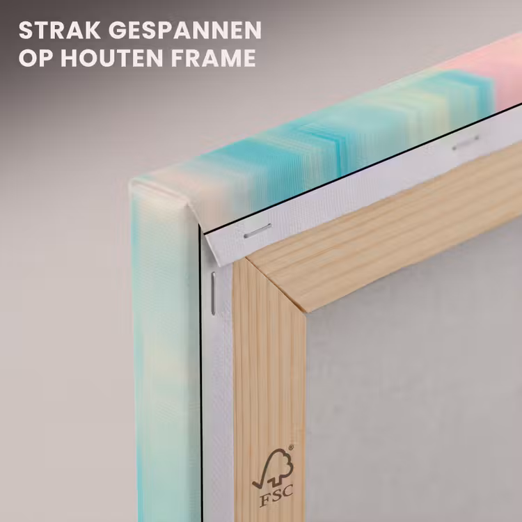 Canvas schilderij - Quote - Lucky - Regenboogkleuren — 7