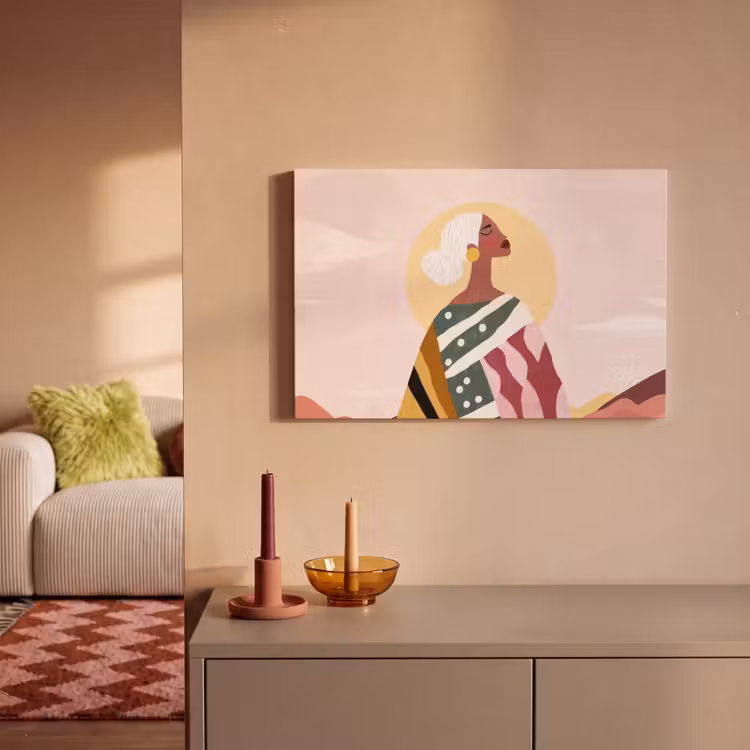 Canvas schilderij - Vrouw - Zon - Kleurrijk — 2