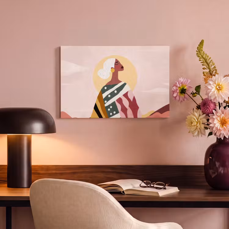 Canvas schilderij - Vrouw - Zon - Kleurrijk — 6