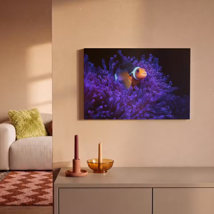 Canvas schilderij - Koraal - Vis - Oranje - Zee — 2