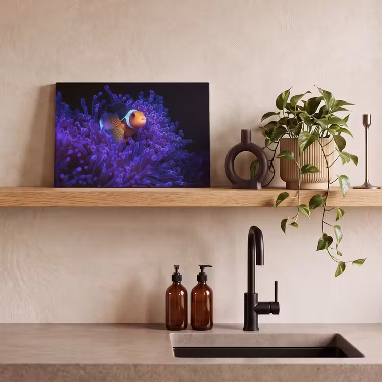 Canvas schilderij - Koraal - Vis - Oranje - Zee — 4