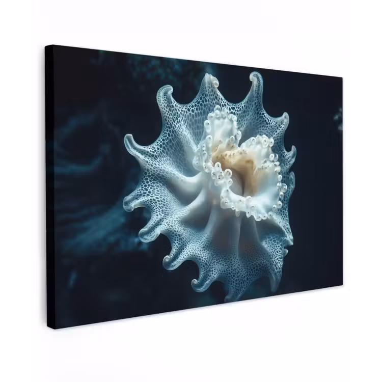 Canvas schilderij - Zeewezen - Wit - Golven - Water — 1