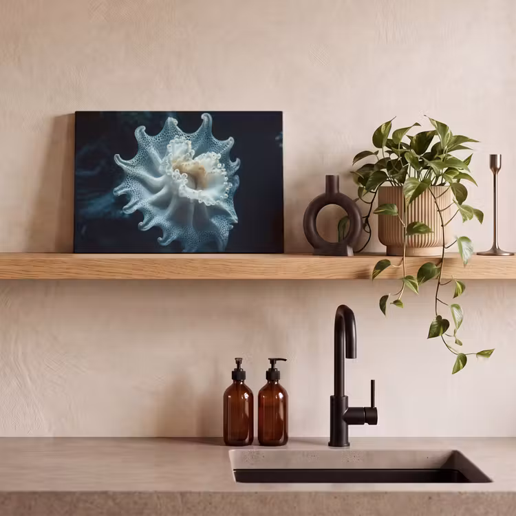 Canvas schilderij - Zeewezen - Wit - Golven - Water — 4