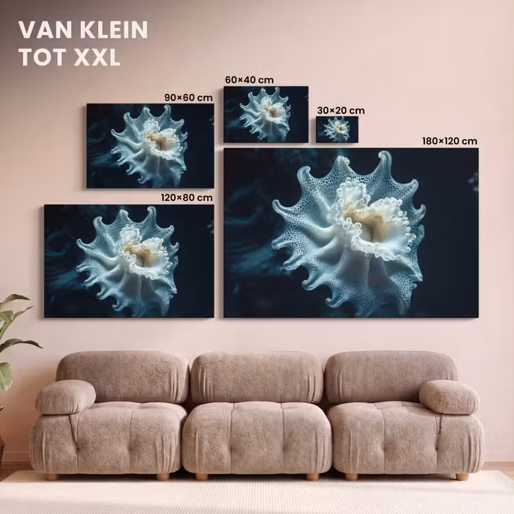 Canvas schilderij - Zeewezen - Wit - Golven - Water — 8