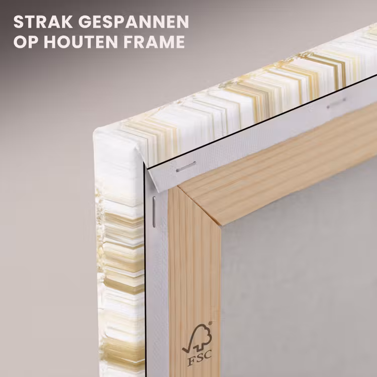Canvas schilderij - Marmer - Goud - Structuur — 6