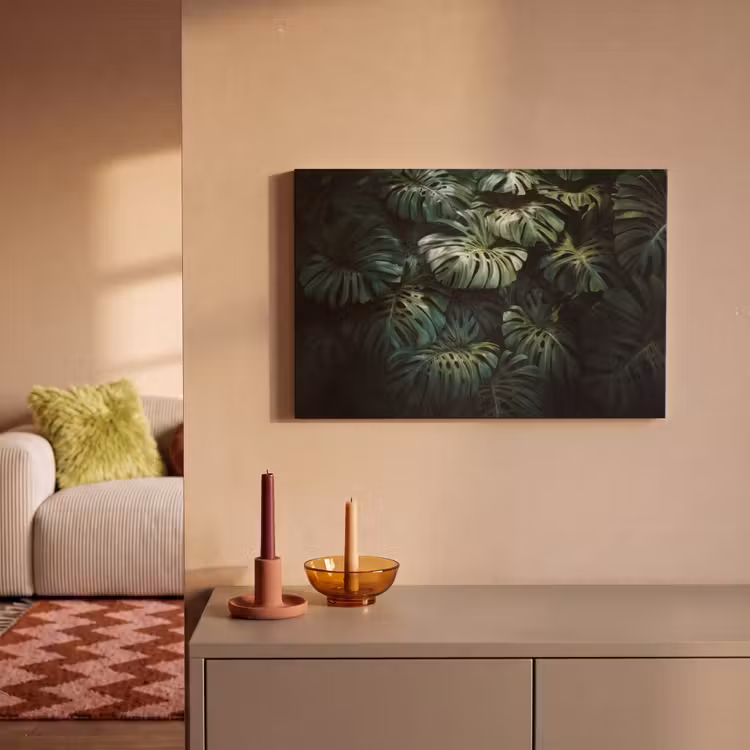 Canvas schilderij - Plant - Monstera - Lichtinval — 2