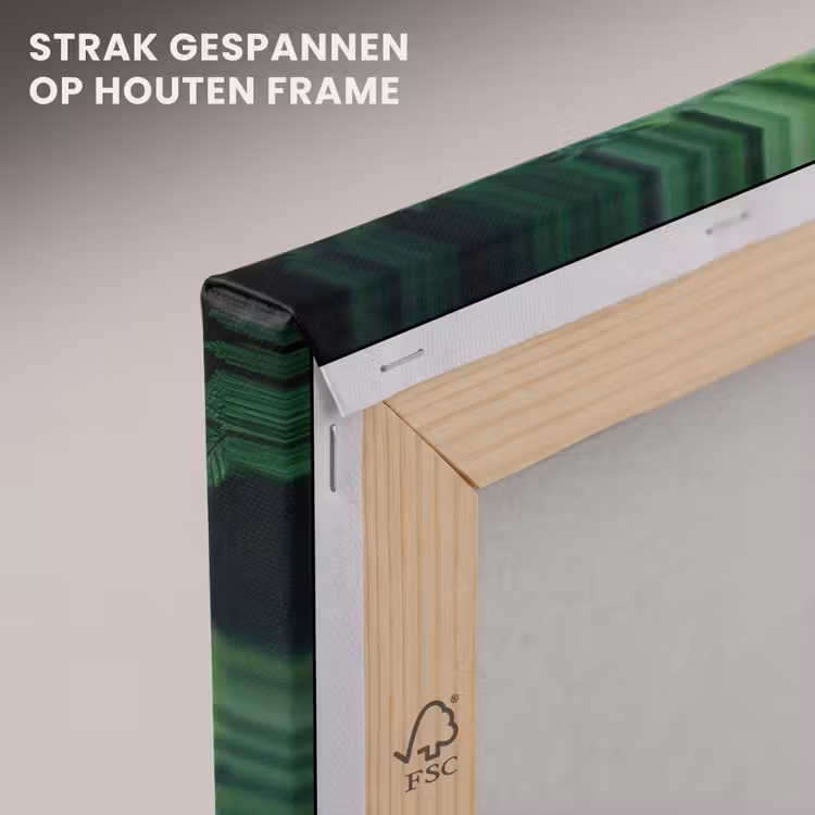 Canvas schilderij - Varenblad - Groen - Structuur - Wazig — 7