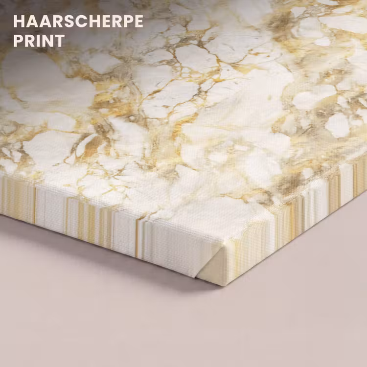 Canvas schilderij - Warm - Gouden - Marmer - Patroon — 4
