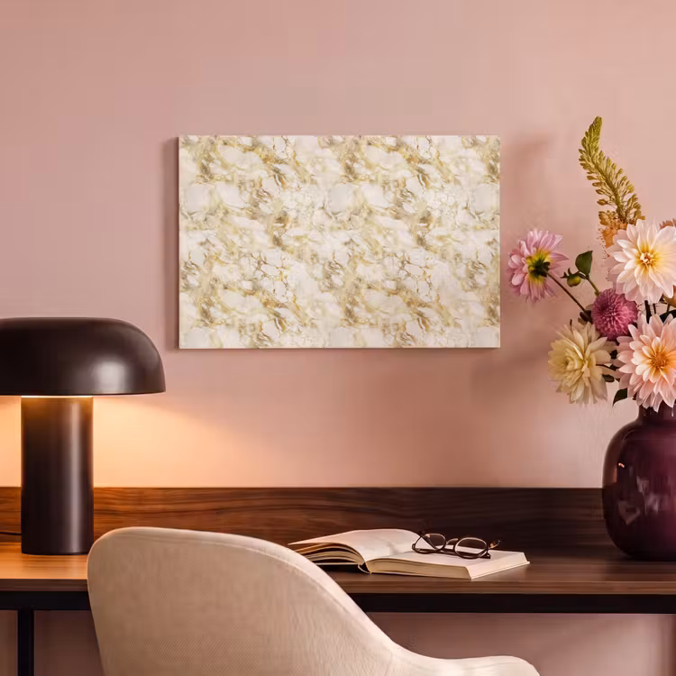 Canvas schilderij - Warm - Gouden - Marmer - Patroon — 5