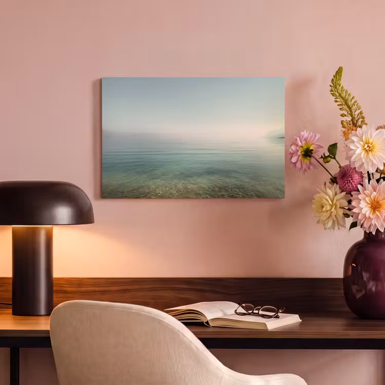 Canvas schilderij - Zee - Horizon - Blauw - Mist — 6