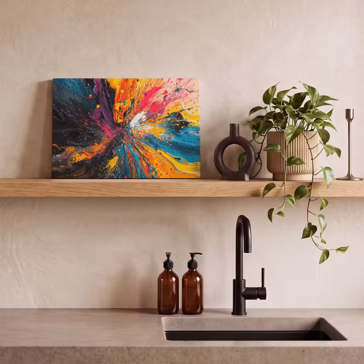 Canvas schilderij - Kleuren - Verf - Patroon — 4