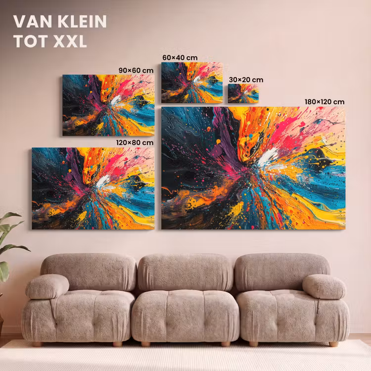 Canvas schilderij - Kleuren - Verf - Patroon — 7