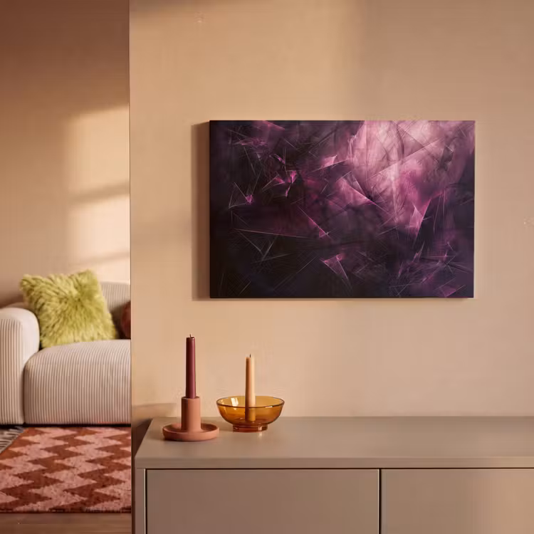 Canvas schilderij - Paars - Licht - Zwart — 2