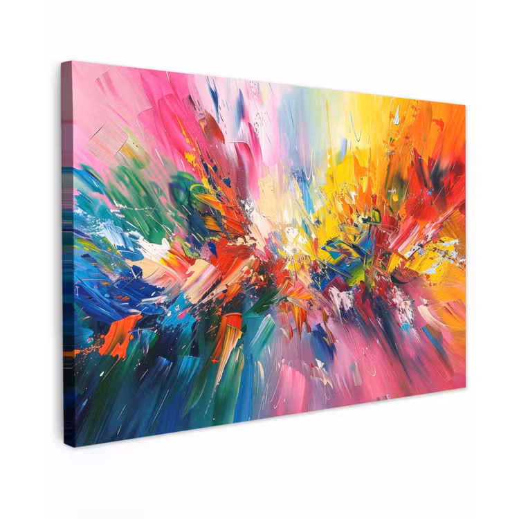 Canvas schilderij - Verf - Kleurrijk - Explosie — 1