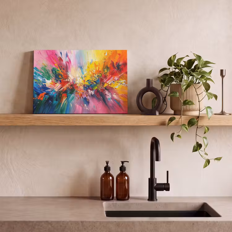 Canvas schilderij - Verf - Kleurrijk - Explosie — 4