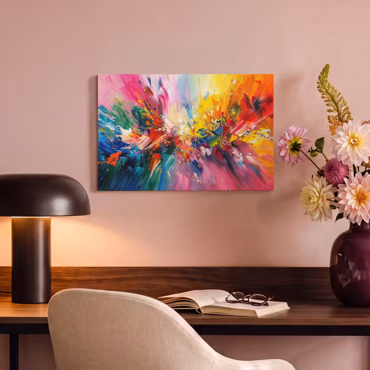 Canvas schilderij - Verf - Kleurrijk - Explosie — 6