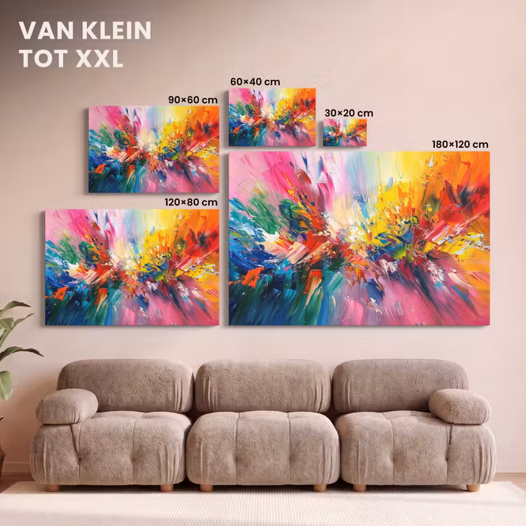 Canvas schilderij - Verf - Kleurrijk - Explosie — 7