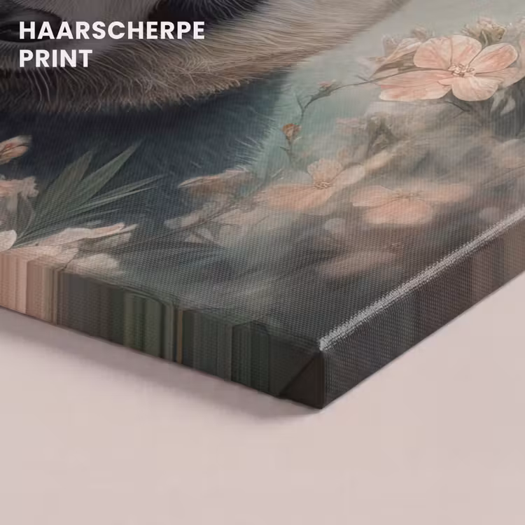 Canvas schilderij - Panda - Dieren - Bloemen - Planten — 5