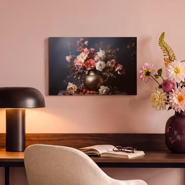 Canvas schilderij - Stilleven - Bloemen - Rozen - Boeket - Vaas — 6