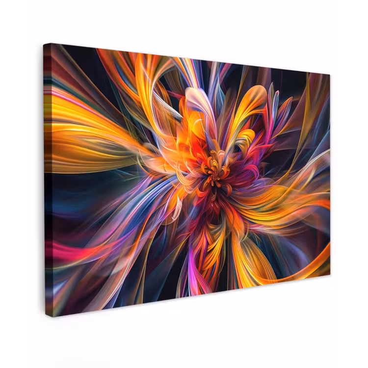 Canvas schilderij - Kleurrijk - Patroon - Zwart - Kleuren — 1
