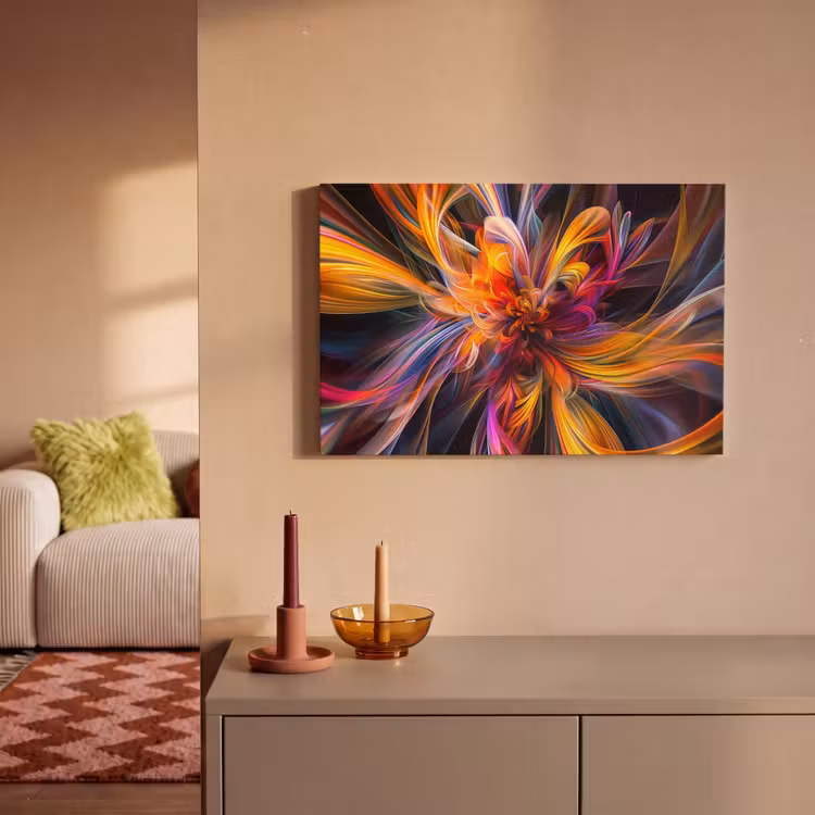 Canvas schilderij - Kleurrijk - Patroon - Zwart - Kleuren — 2