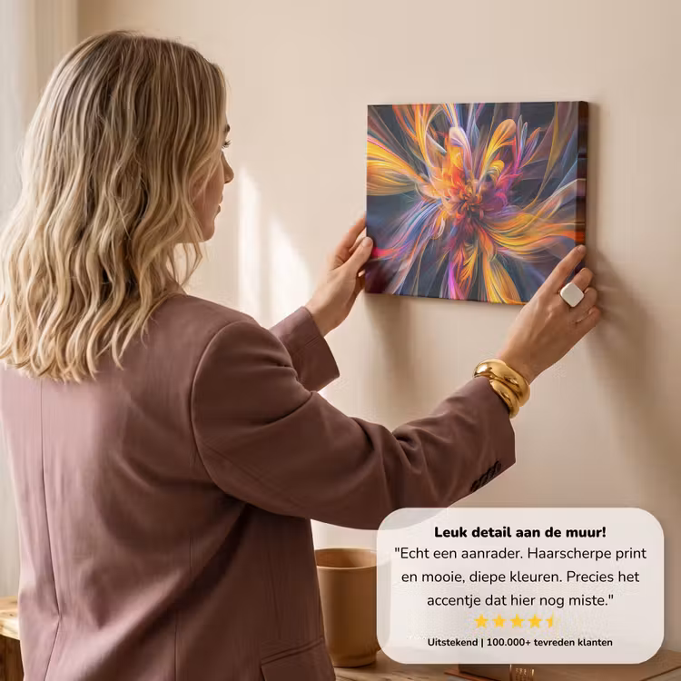 Canvas schilderij - Kleurrijk - Patroon - Zwart - Kleuren — 3
