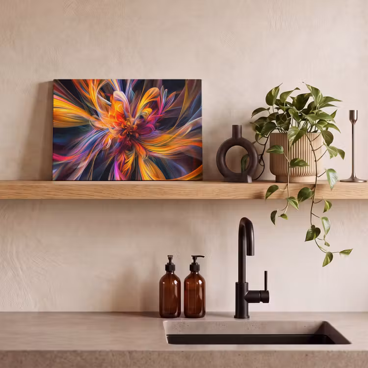 Canvas schilderij - Kleurrijk - Patroon - Zwart - Kleuren — 4