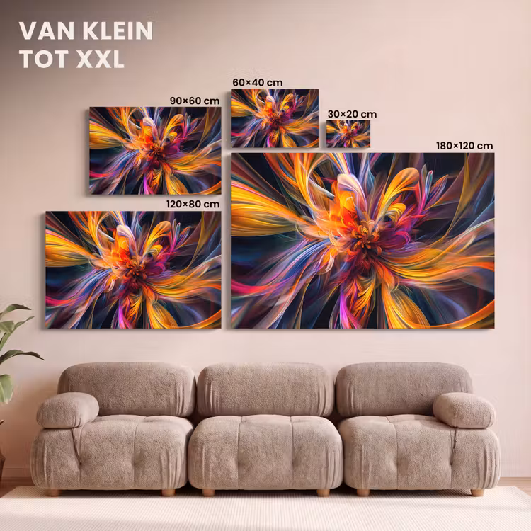 Canvas schilderij - Kleurrijk - Patroon - Zwart - Kleuren — 7