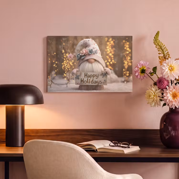 Canvas schilderij - Kerst - Gnome - Bord - Kleurrijk — 6