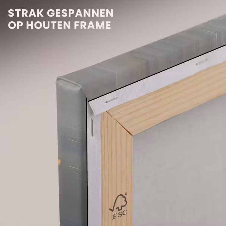 Canvas schilderij - Kerstboom - Cadeaus - Rood - Goud — 7