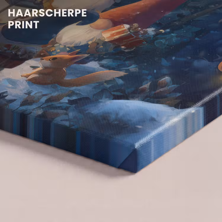 Canvas schilderij - Winter - Gnooms - Eekhoorns - Meerkleurig — 5