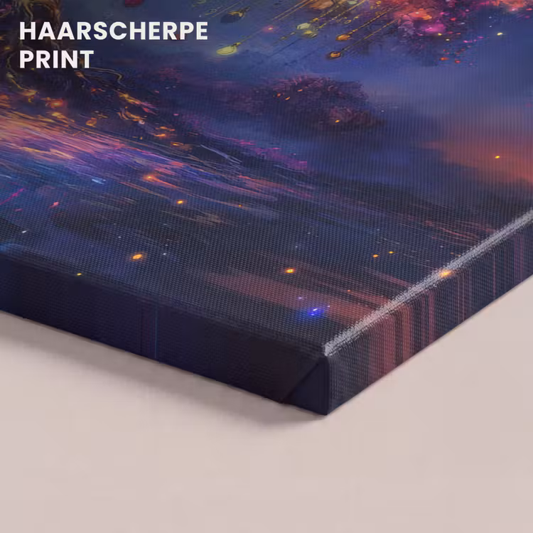 Canvas schilderij - Kosmisch - lichtboom - Kerst - Kleurrijk — 5