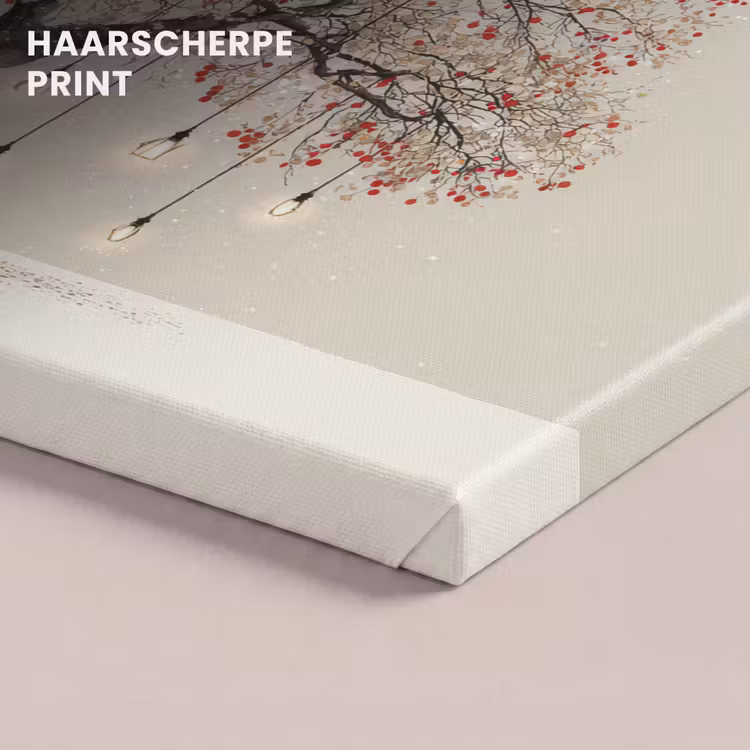Canvas schilderij - Lichtboom - Winter - Kerst - Meerkleurig — 5