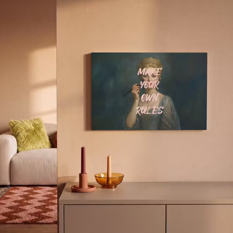 Canvas schilderij - Klassiek - Sierlijk - Roze — 2