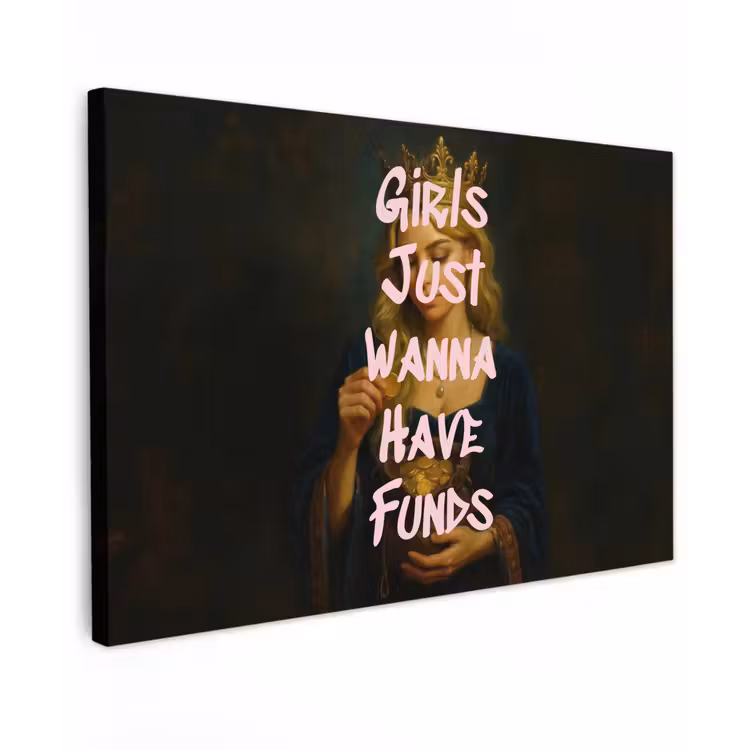 Canvas schilderij - Kroon - Vrouw - Jurk - Opvallend — 1